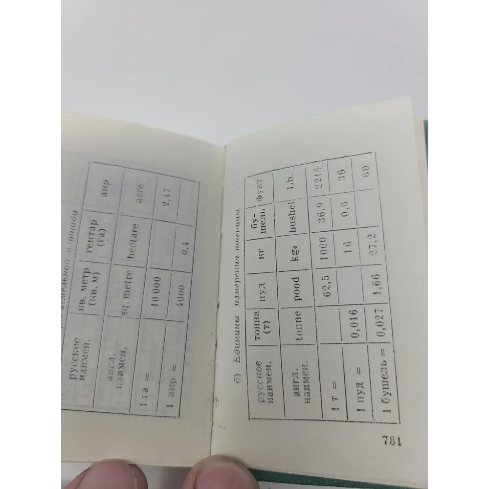 1971 Vintage Russian-English Pocket Dictionary 8000 Entries Moscow